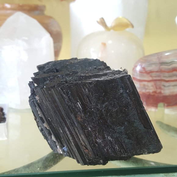 Tourmaline Raw Crystal With Quartz Cluster - Picture 4 of 6